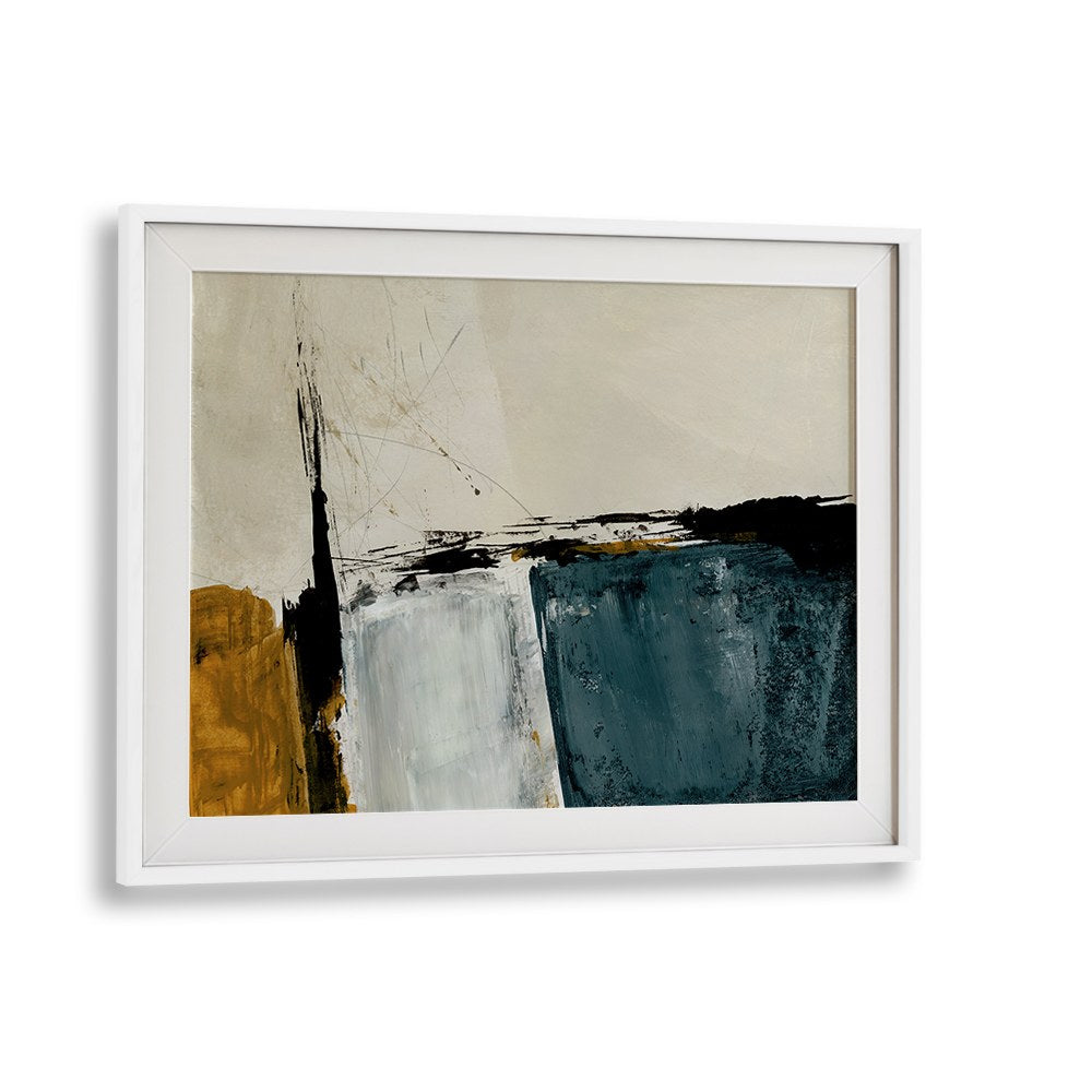 GEOMETRIC OCHRE ABSTRACT