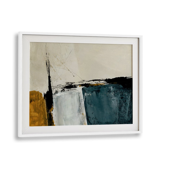 GEOMETRIC OCHRE ABSTRACT