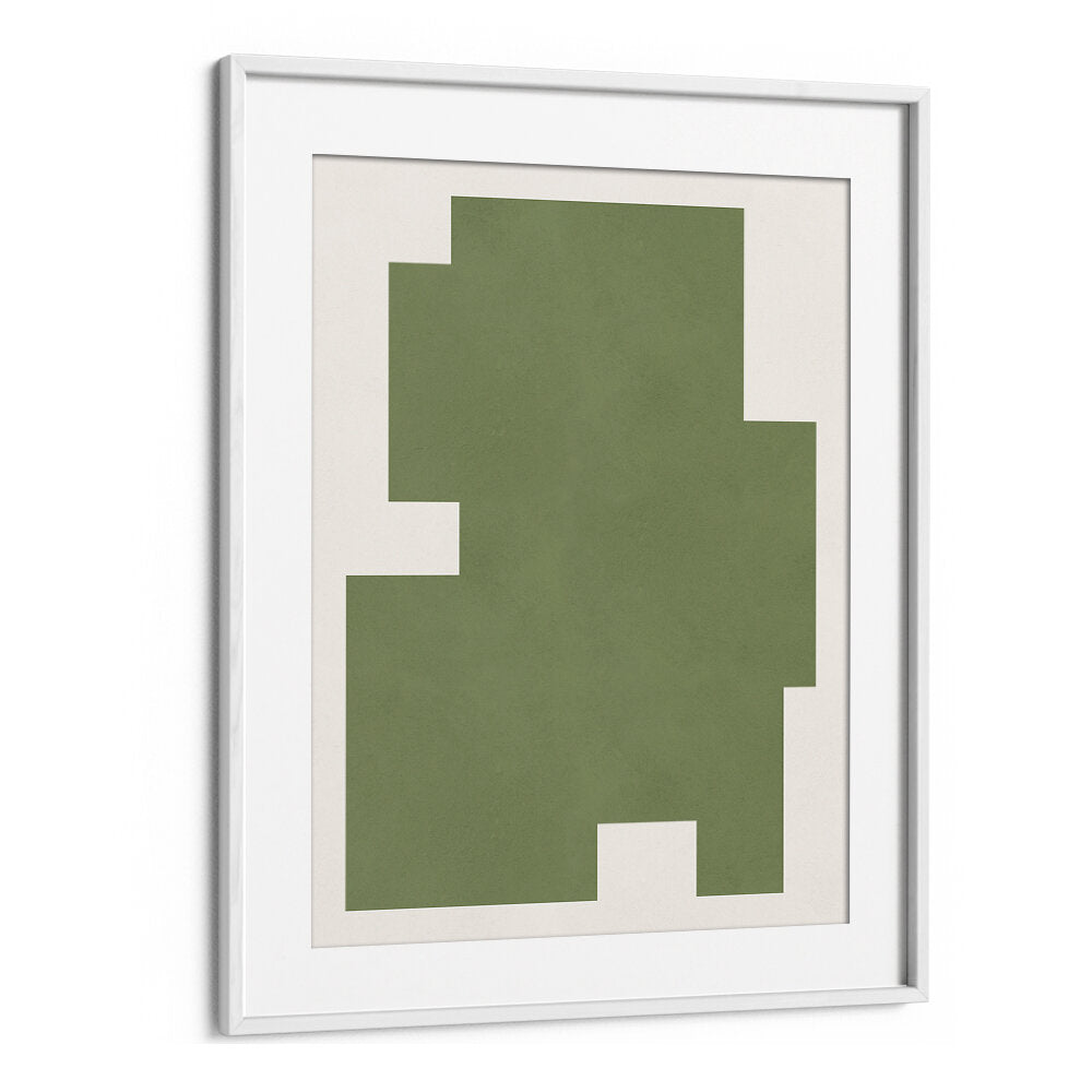 GREEN GEOMETRIC FORM , GEOMETRIC ART PRINTS