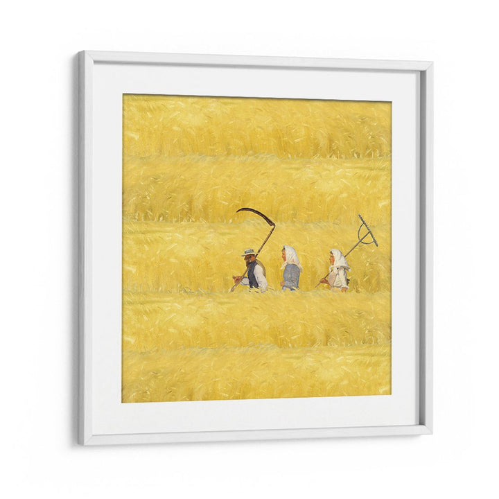 HARVESTERS IN GOLDEN FIELD