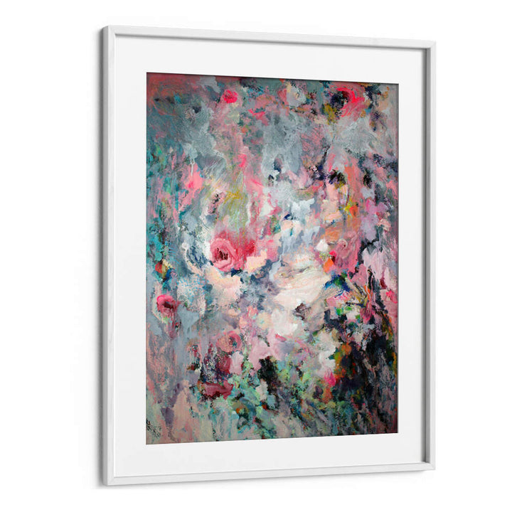 INDECENT PINK , FLORAL FLOWER PAINTINGS