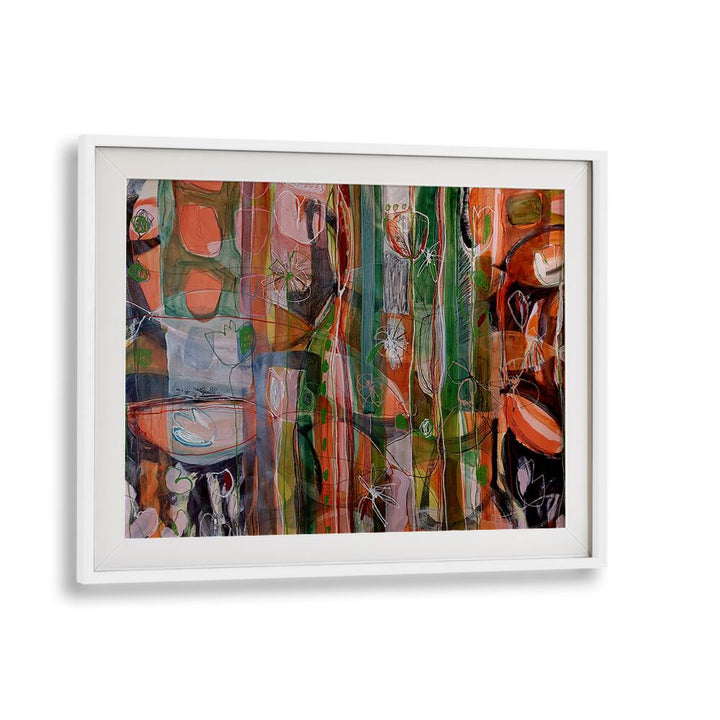 Vibrant JARDIN TROPICAL I, ABSTRACT PAINTINGS showcases earth tones, perfect for enhancing any modern space.