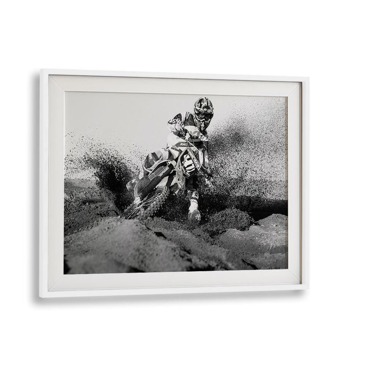 Dynamic motocross action captured in KRISZTIAN TOMPA, PHOTOGRAPHY PRINTS, showcasing thrilling artistry and energy.