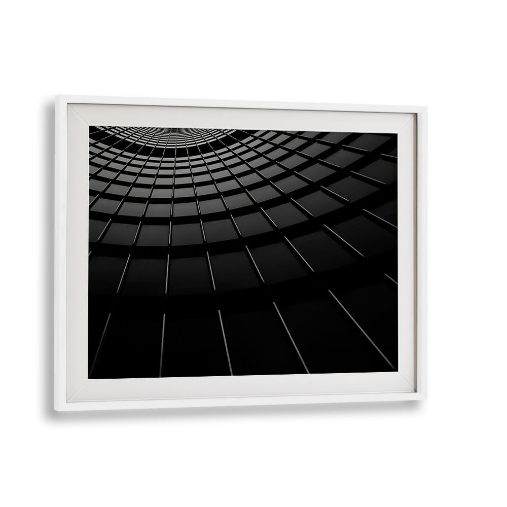 Sleek framed print showcasing architectural lines, perfect for showcasing LIGHT RAILS, PHOTOGRAPHY PRINTS.
