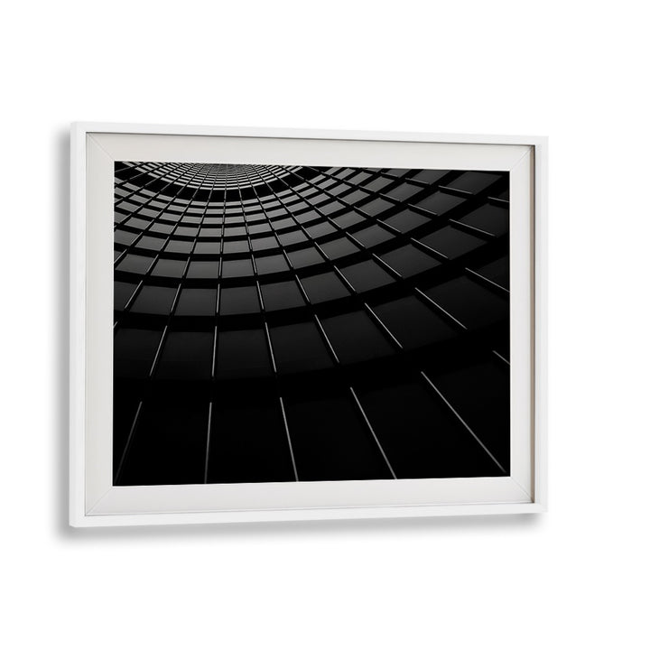 Sleek framed print showcasing architectural lines, perfect for showcasing LIGHT RAILS, PHOTOGRAPHY PRINTS.