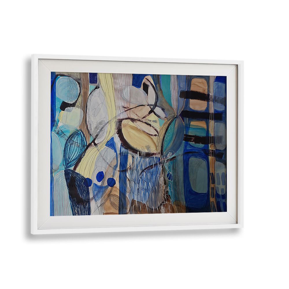 Vibrant LITTLE FISH, BIG FISH IV, ABSTRACT PAINTINGS featuring bold colors and textures, perfect for any room decor.