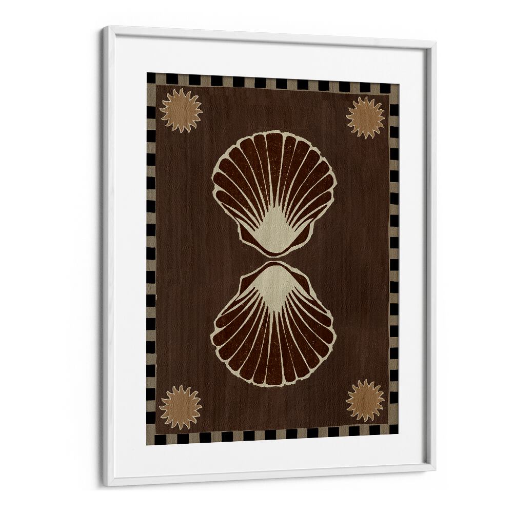Elegant LUSH DUO I, BEACH PAINTINGS featuring seashells, perfect for coastal-themed decor from White Mount.