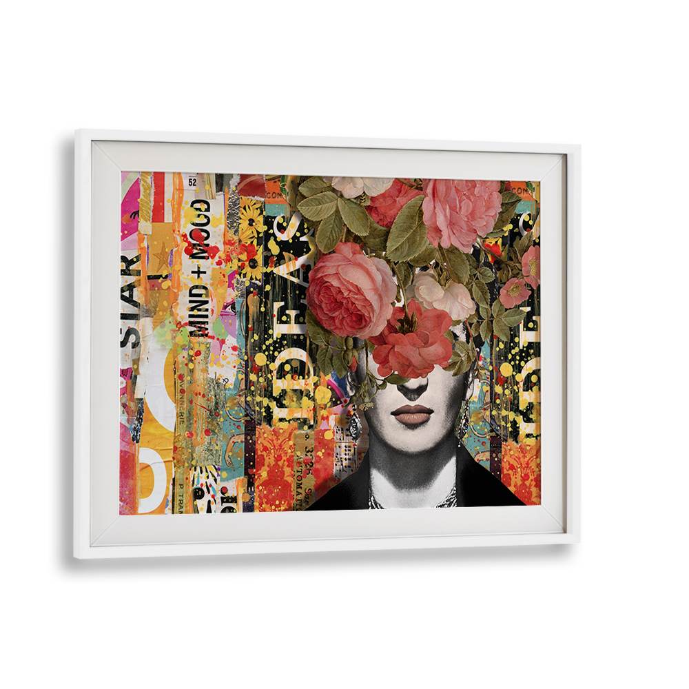 MODERN FLORAL COLLAGE PORTRAIT