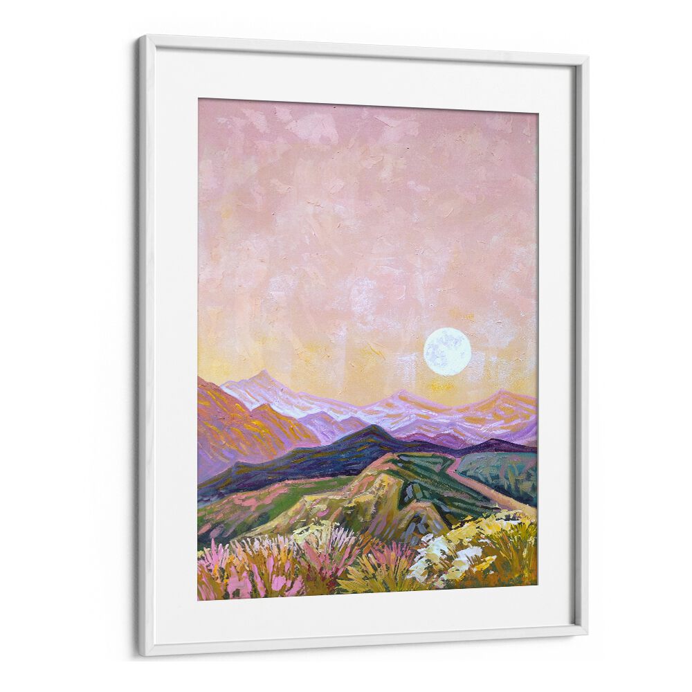 Stunning MOON HILLS, LANDSCAPE PAINTINGS showcasing serene moonlit hills, perfect for transforming your home decor.