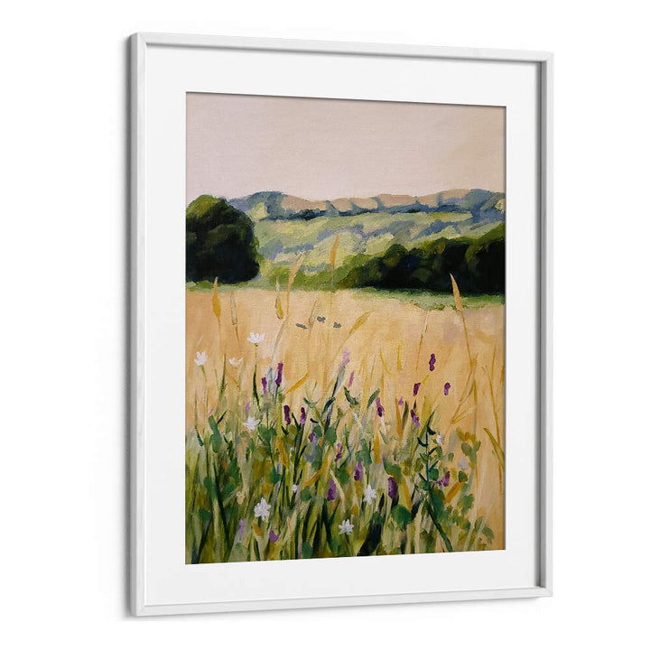 OAKS AND TALL GRASS , LANDSCAPE PAINTINGS