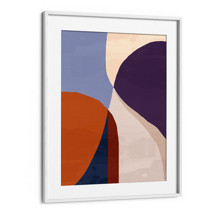 ORGANIC FORMS IN EARTHY AND BLUE TONES , ABSTRACT PAINTINGS