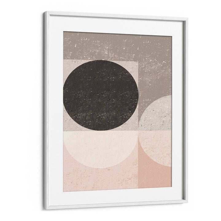 Framed PASTEL GEO, GEOMETRIC ART PRINTS featuring soft colors and abstract shapes, perfect for modern decor.