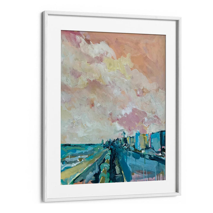 Captivating PASTEL SKYLINE DRIFT, LANDSCAPE PAINTINGS in soothing colors, perfect for enhancing your living space.
