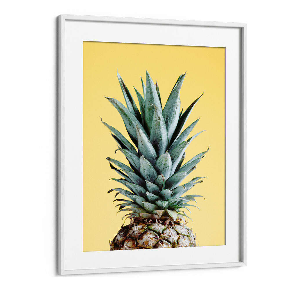 Bright and vibrant PINEAPPLE YELLOW III, KITCHEN POSTERS adding artistic flair to elevate your kitchen decor.