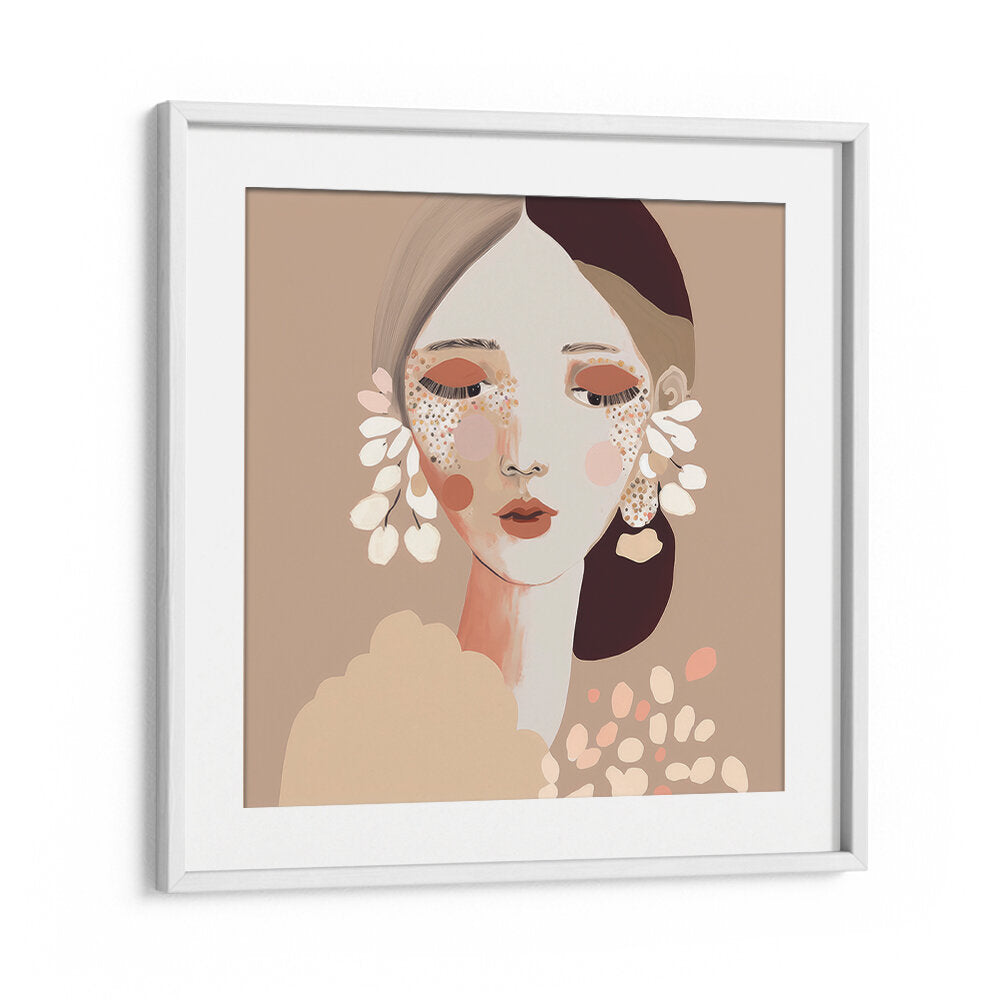 PORTRAIT OF A WOMAN WITH A CALM EXPRESSION , PORTRAITS & FIGURATIVE ILLUSTRATIONS