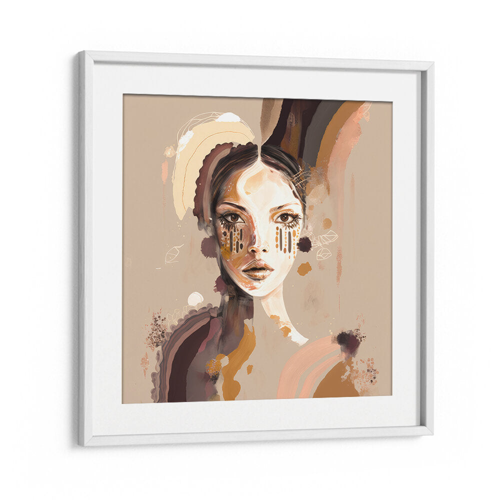 PORTRAIT OF A WOMAN WITH A SERENE EXPRESSION , PORTRAITS & FIGURATIVE ILLUSTRATIONS