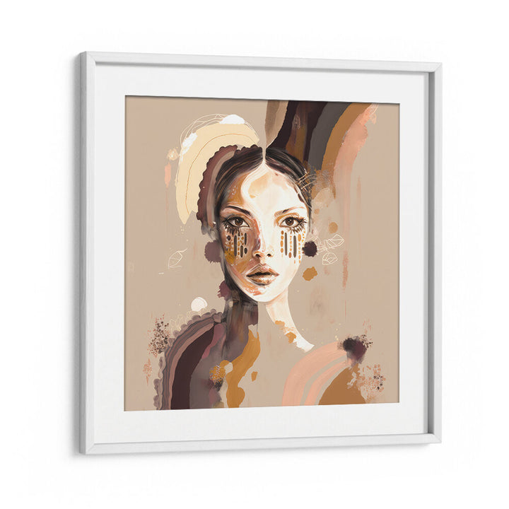 PORTRAIT OF A WOMAN WITH A SERENE EXPRESSION , PORTRAITS & FIGURATIVE ILLUSTRATIONS