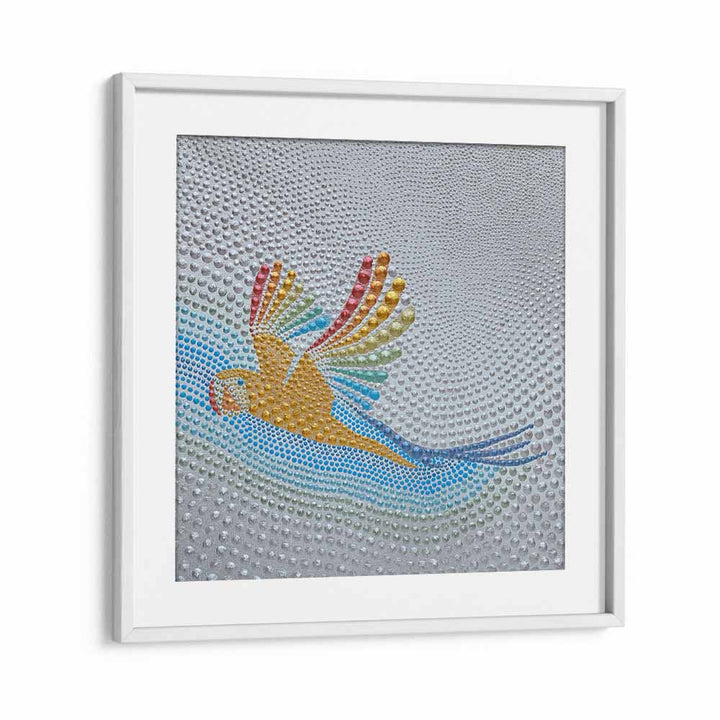 Colorful RAINBOW PARROT FLIGHT, KIDS ROOM PAINTINGS perfect for transforming a child's room into a vibrant wonderland.