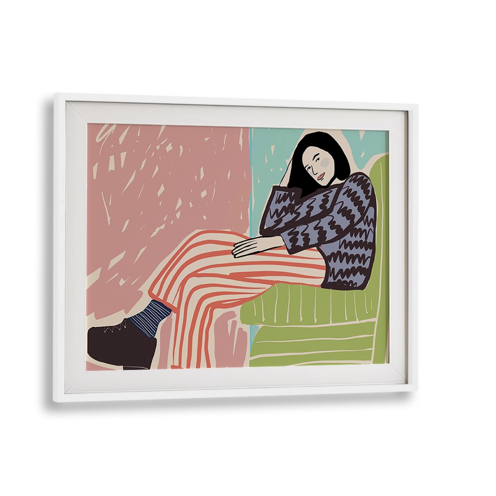 RELAXED WOMAN SITTING