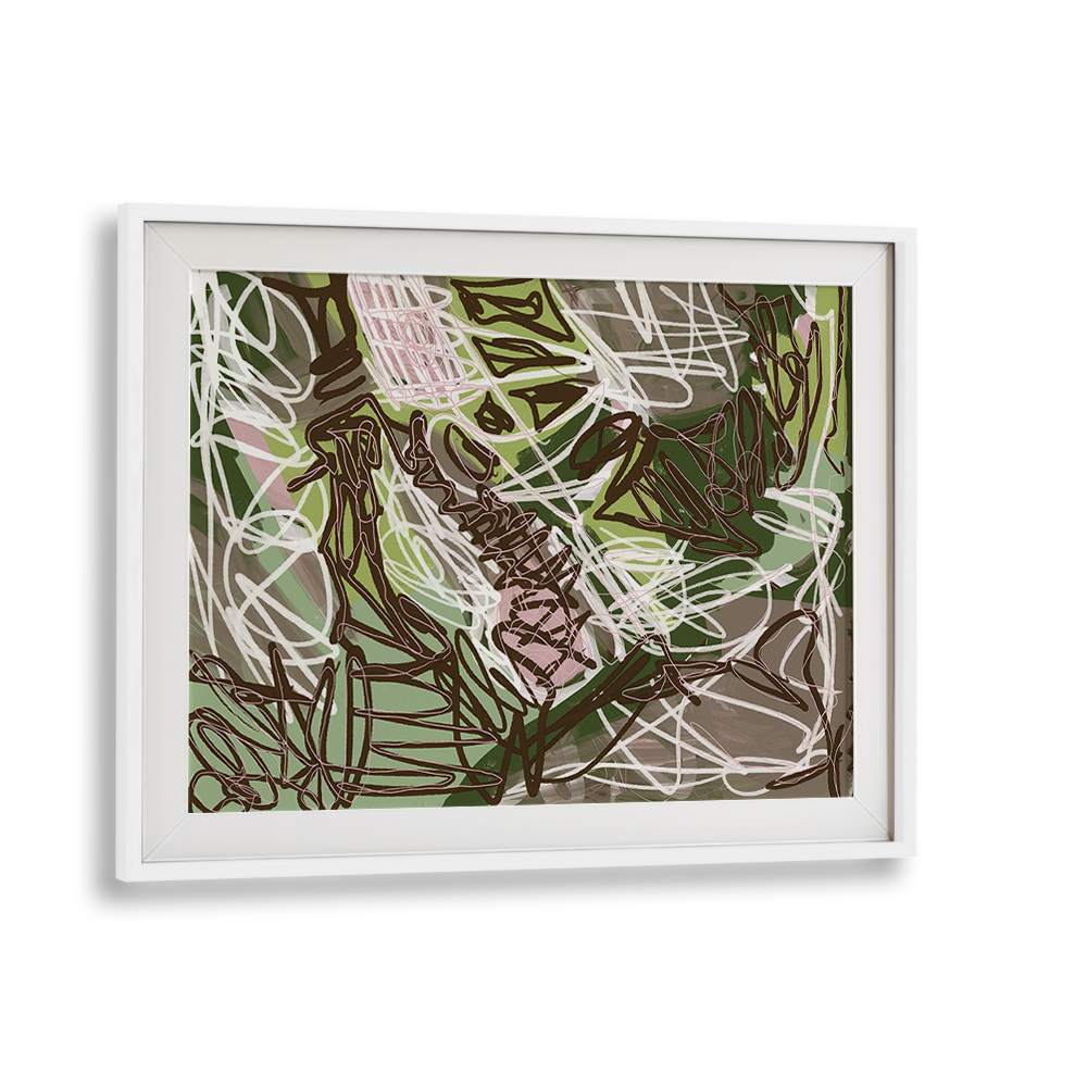 SCRIBBLED GREEN ABSTRACT