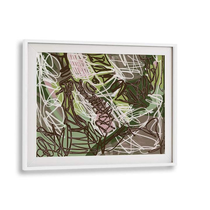 SCRIBBLED GREEN ABSTRACT