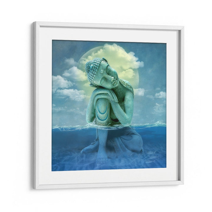 SERENE BUDDHA MOONLIT WATER