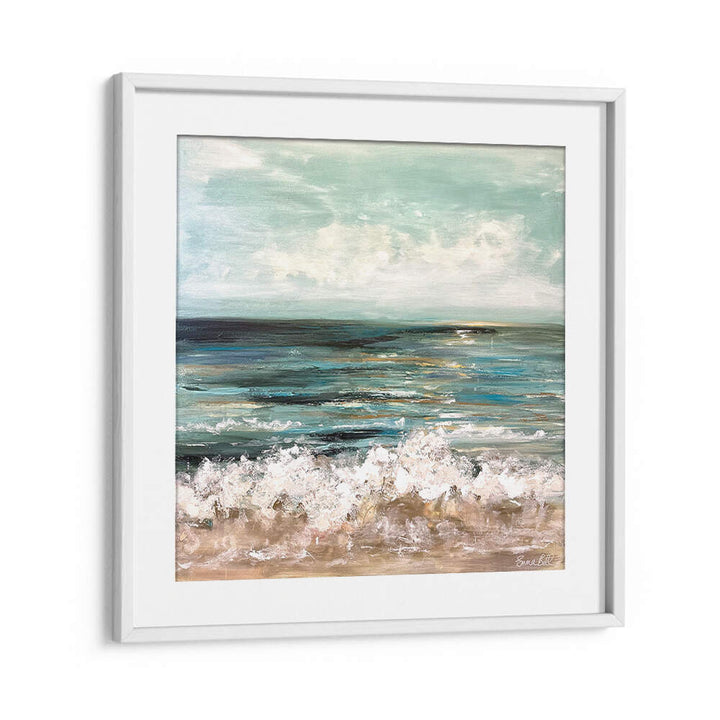 Discover tranquility with SERENE SEASCAPE, LANDSCAPE PAINTINGS, showcasing calming ocean waves in vibrant colors.