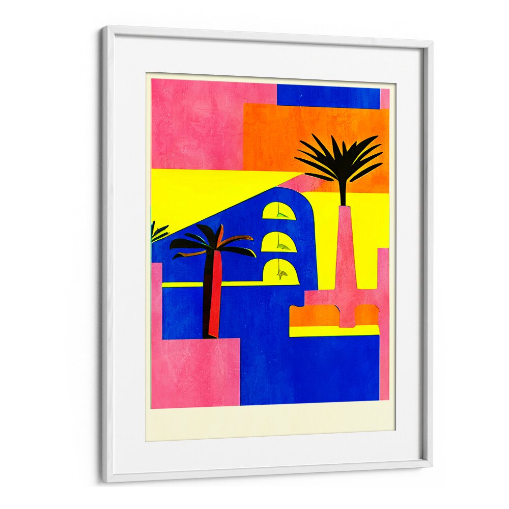 Vibrant CAIRO, BEACH PAINTINGS featuring bold colors and playful shapes, perfect for brightening any space.