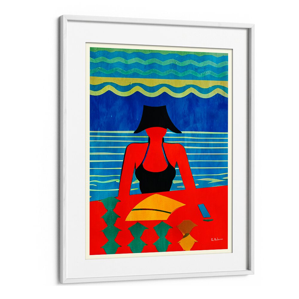 Vibrant READING, BEACH PAINTINGS artwork showcasing relaxation by the sea, perfect for transforming your space.