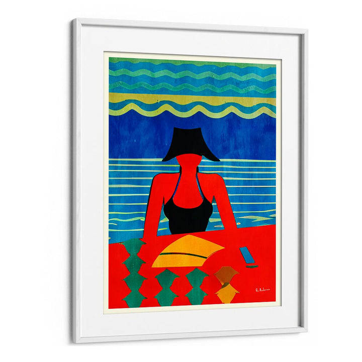 Vibrant READING, BEACH PAINTINGS artwork showcasing relaxation by the sea, perfect for transforming your space.