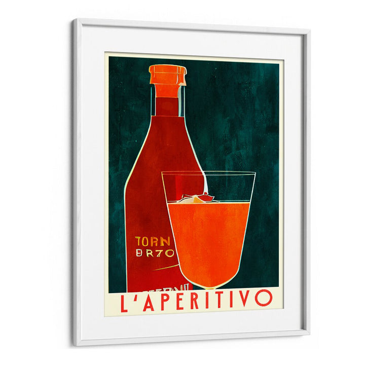 Elegant APERITIVO, BAR & CAFE ART showcasing a vibrant drink and bottle, perfect for enhancing your social ambiance.