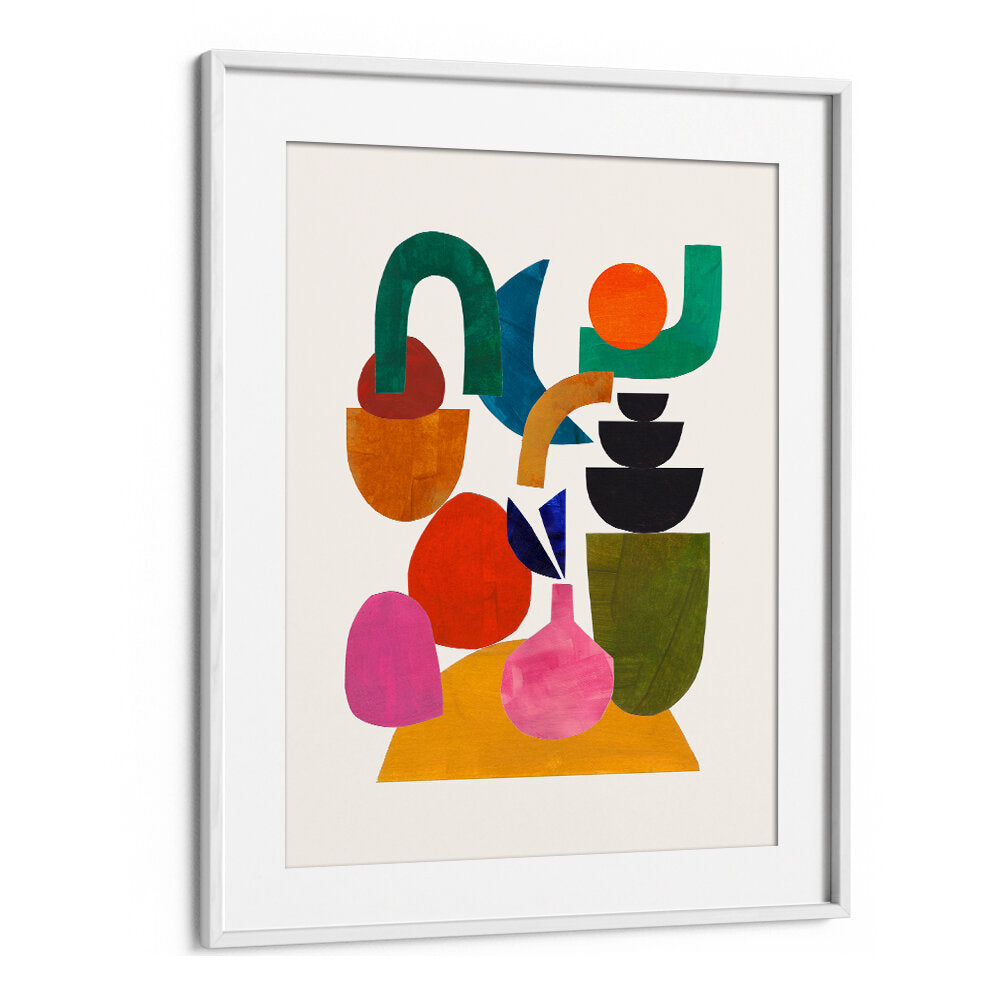 HAPPILY STACKED , GEOMETRIC ART PRINTS