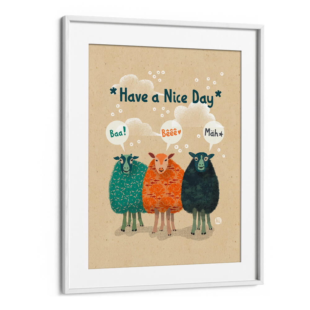 SHEEP'S CHEERFUL GREETING , KIDS ROOM PAINTINGS