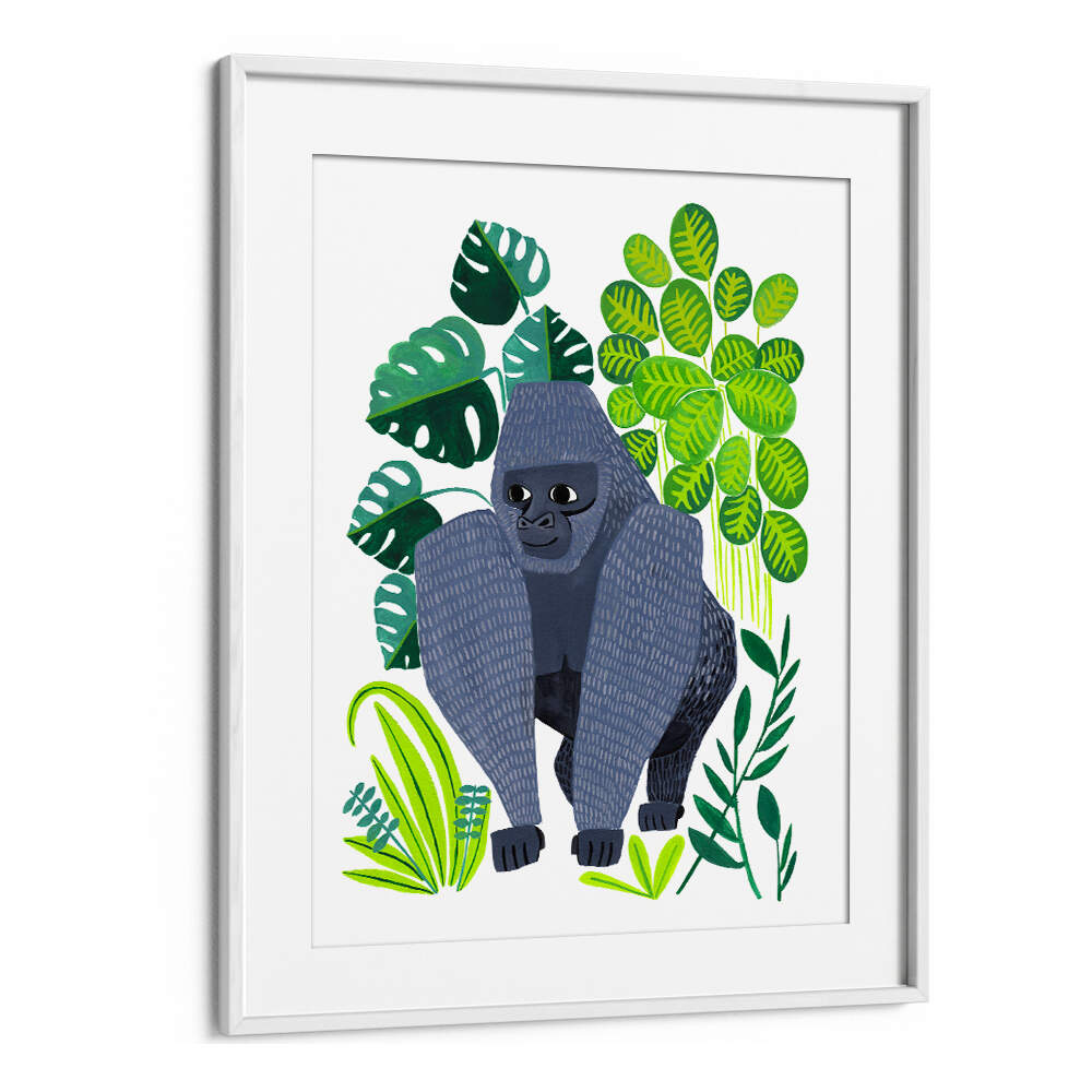 Vibrant SILVERBACK GORILLA KIDS ROOM PAINTINGS bring adventure to your child's room decor with a playful jungle theme.
