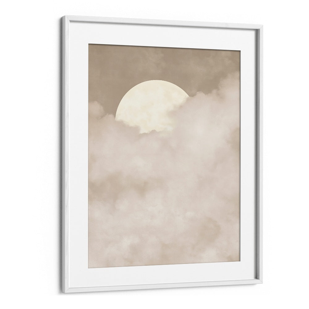 SOFT MOON ABOVE CLOUDS