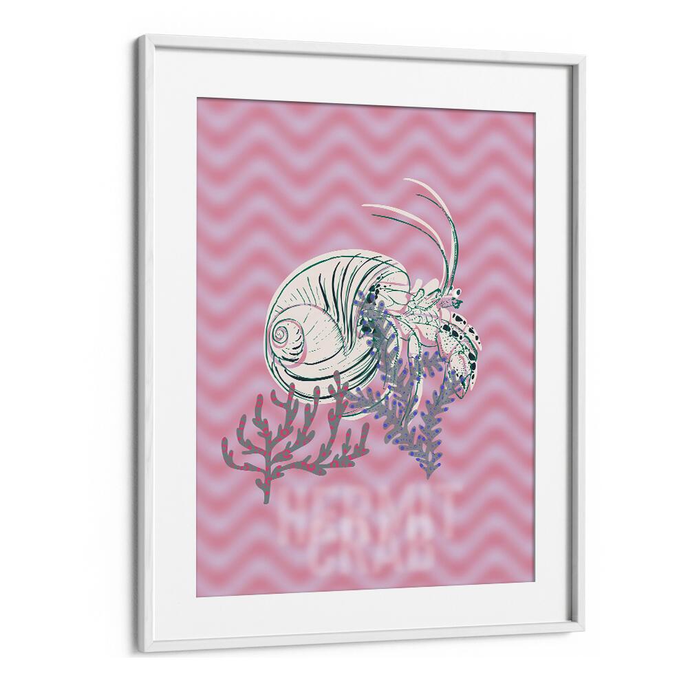 Vibrant SEA LIFE JOY, BEACH PAINTINGS featuring a hermit crab and coral, perfect for a coastal home decor touch.