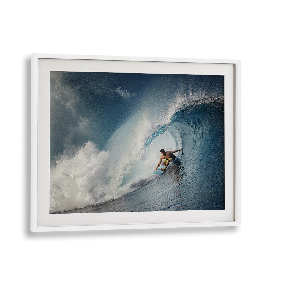 Stunning wall art featuring THE TUBE, PHOTOGRAPHY PRINTS, capturing the beauty of Teahupo's iconic surf waves.