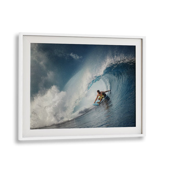 Stunning wall art featuring THE TUBE, PHOTOGRAPHY PRINTS, capturing the beauty of Teahupo's iconic surf waves.