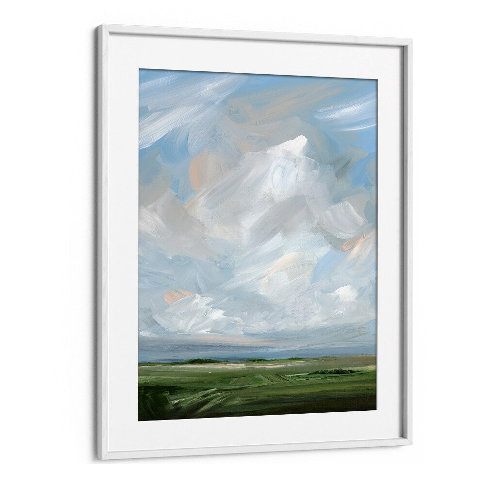 Abstract landscape art featuring vibrant skies and lush fields, capturing the essence of THIS LAND, ABSTRACT PAINTINGS.