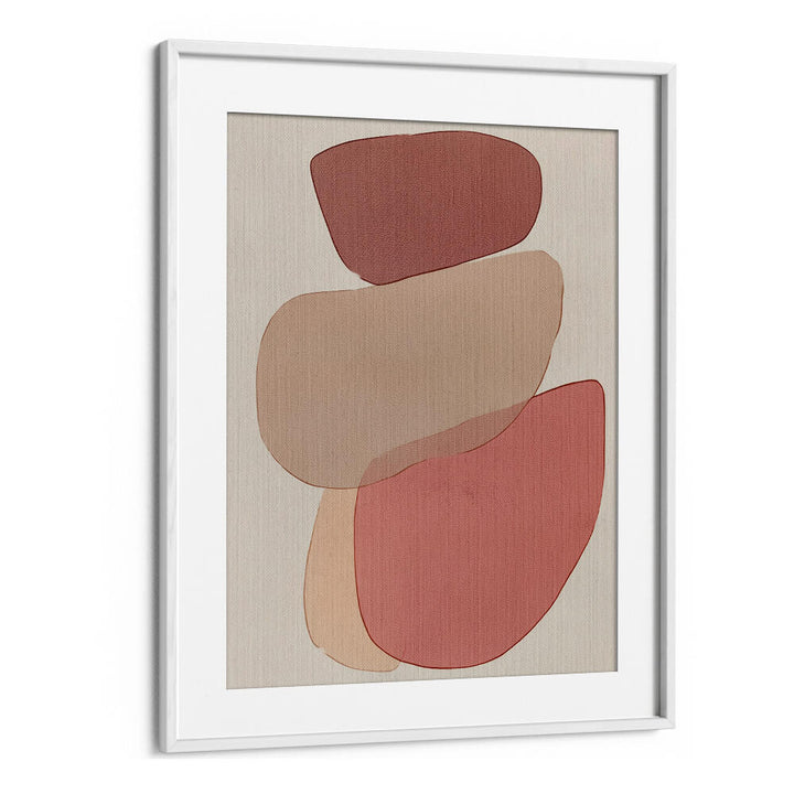 TRANSLUCENT SHAPES IN SOFT PINKS AND REDS II , BOHO ART PAINTINGS
