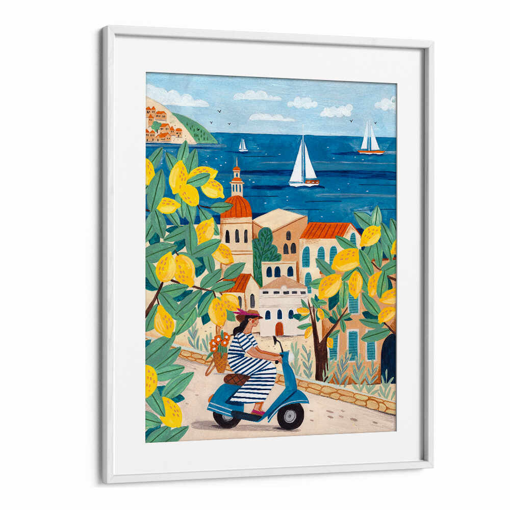 WOMAN ON THE AMALFI COAST , TRAVEL POSTERS