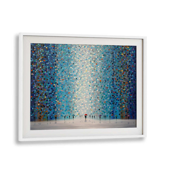 UMBRELLAS AT NIGHT , MODERN IMPRESSIONISM PAINTINGS