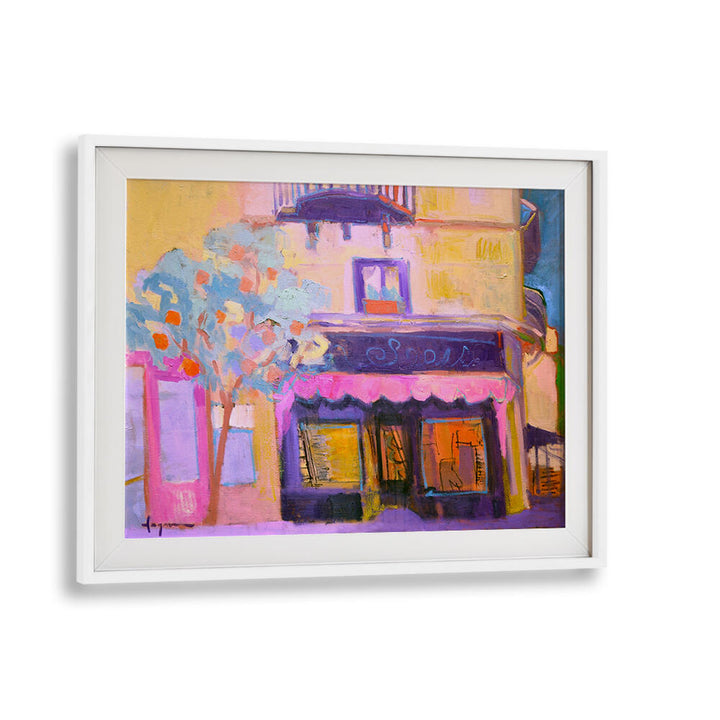 VIBRANT CAFE╠ü SCENE , LANDSCAPE PAINTINGS