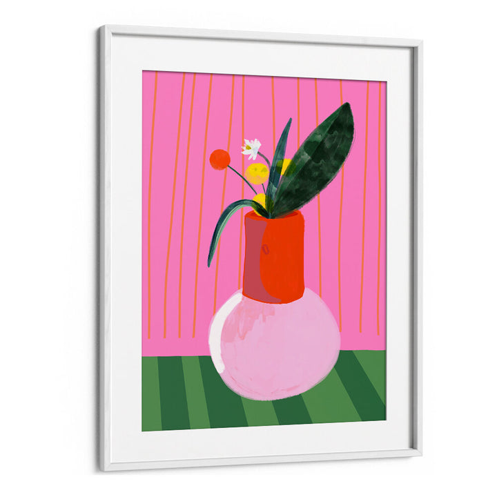 VIBRANT VASE DISPLAY , FLORAL FLOWER PAINTINGS