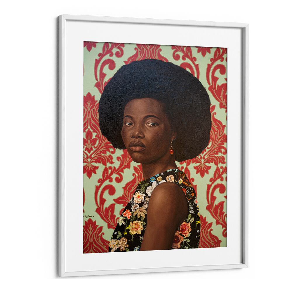 Elegant portrait showcasing VINTAGE ROYAL, AFRICAN ART PAINTINGS, perfect for enriching your living space.