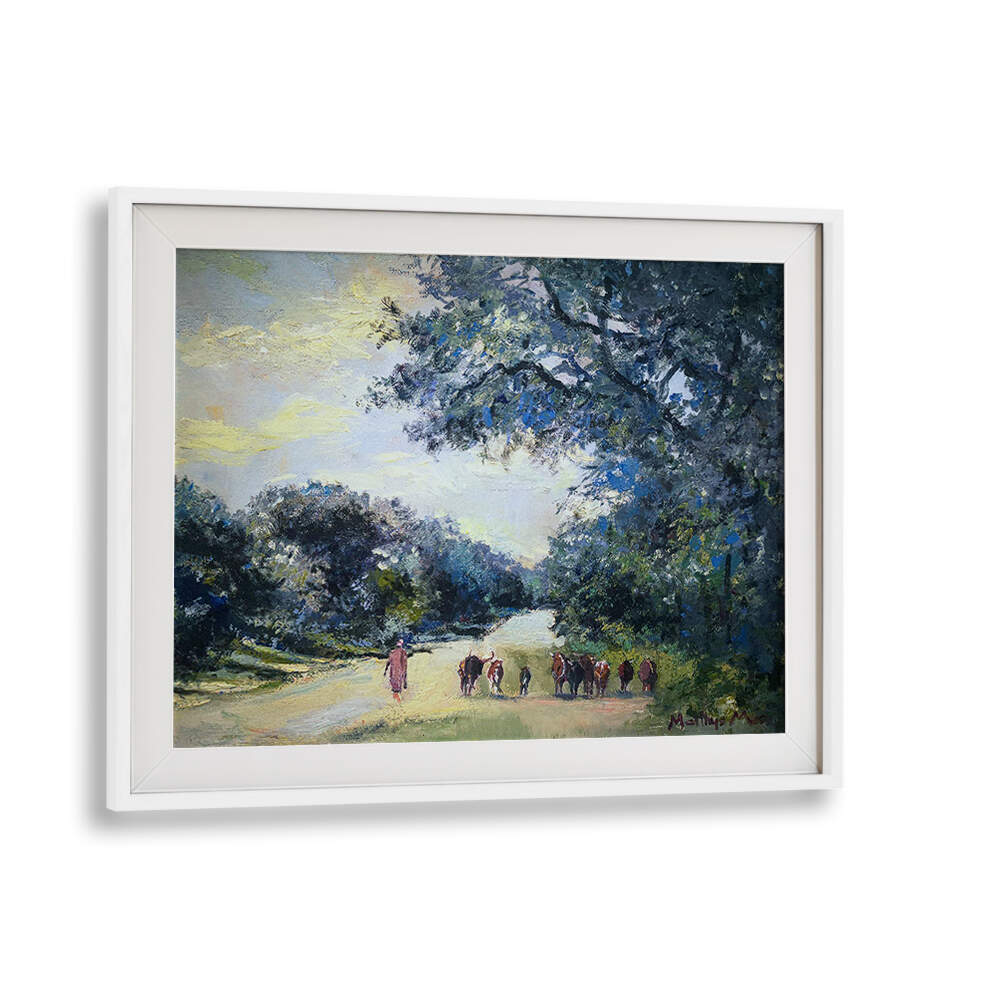 WALKING CATTLE TSUMEB , LANDSCAPE PAINTINGS