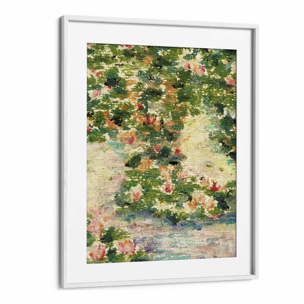 WATER LILIES , FLORAL FLOWER PAINTINGS