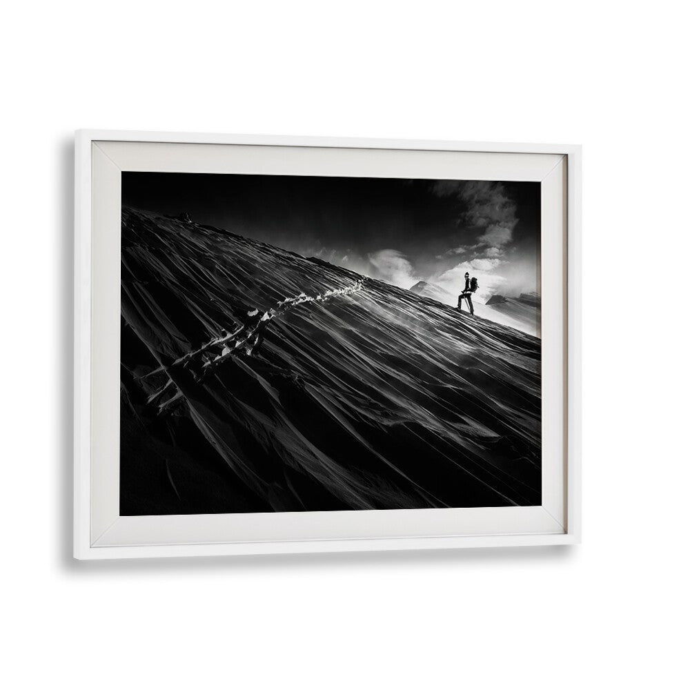 Stunning black and white art print showcasing adventure in "WHERE THE TRAIL END , PHOTOGRAPHY PRINTS". Perfect for explorers.