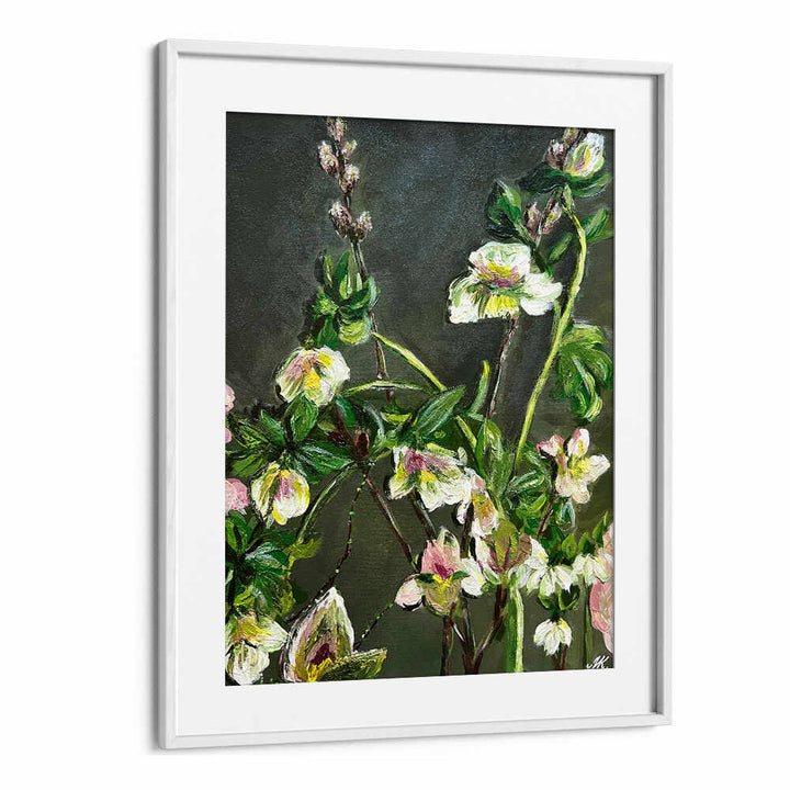 WHITE AND PINK FLORAL PAINTING