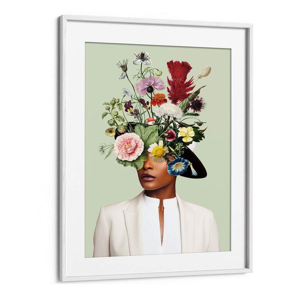WOMAN FLORAL HEADDRESS